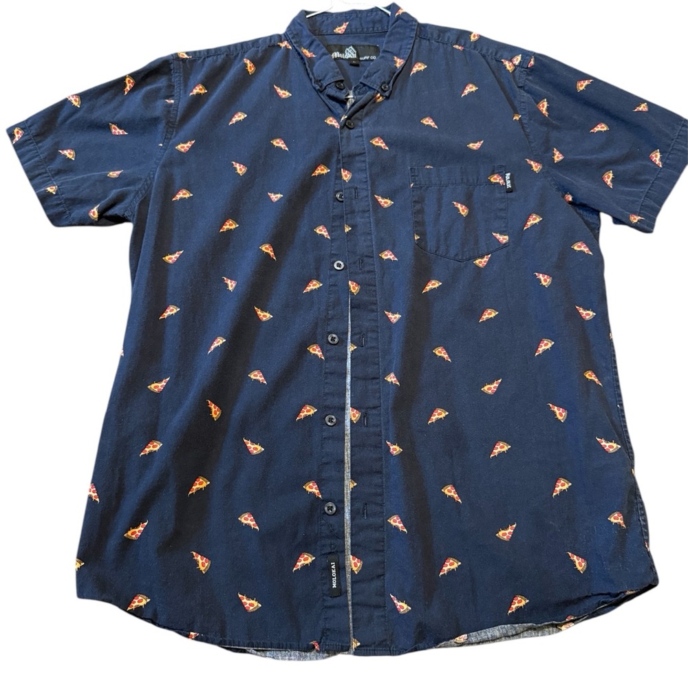 Pizza Logo Button Down Shirt L